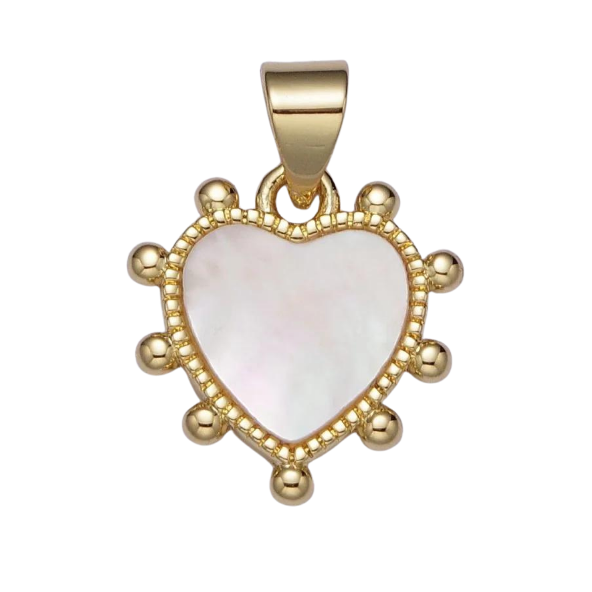 Pearl Heart Charm