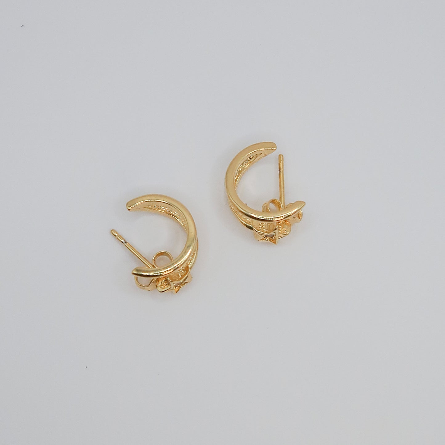 Double HoopShooting Star Stud Earring