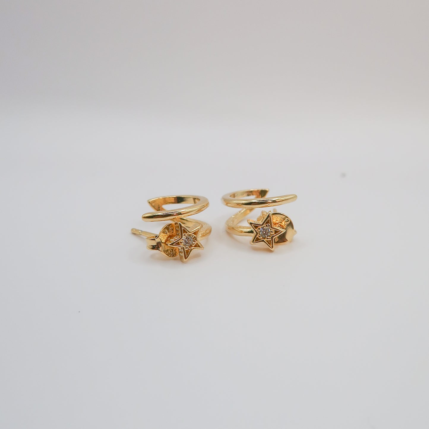 Double HoopShooting Star Stud Earring