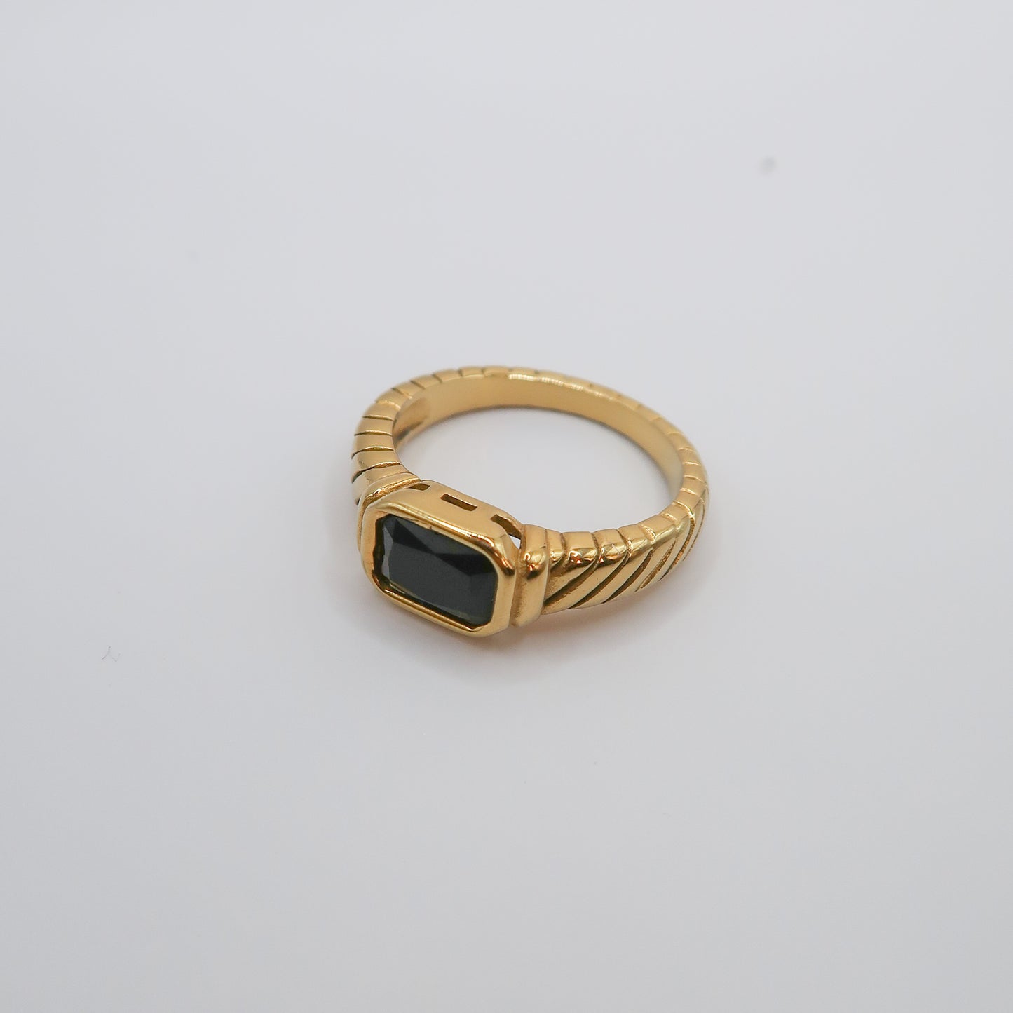 Black Stone Signet Ring