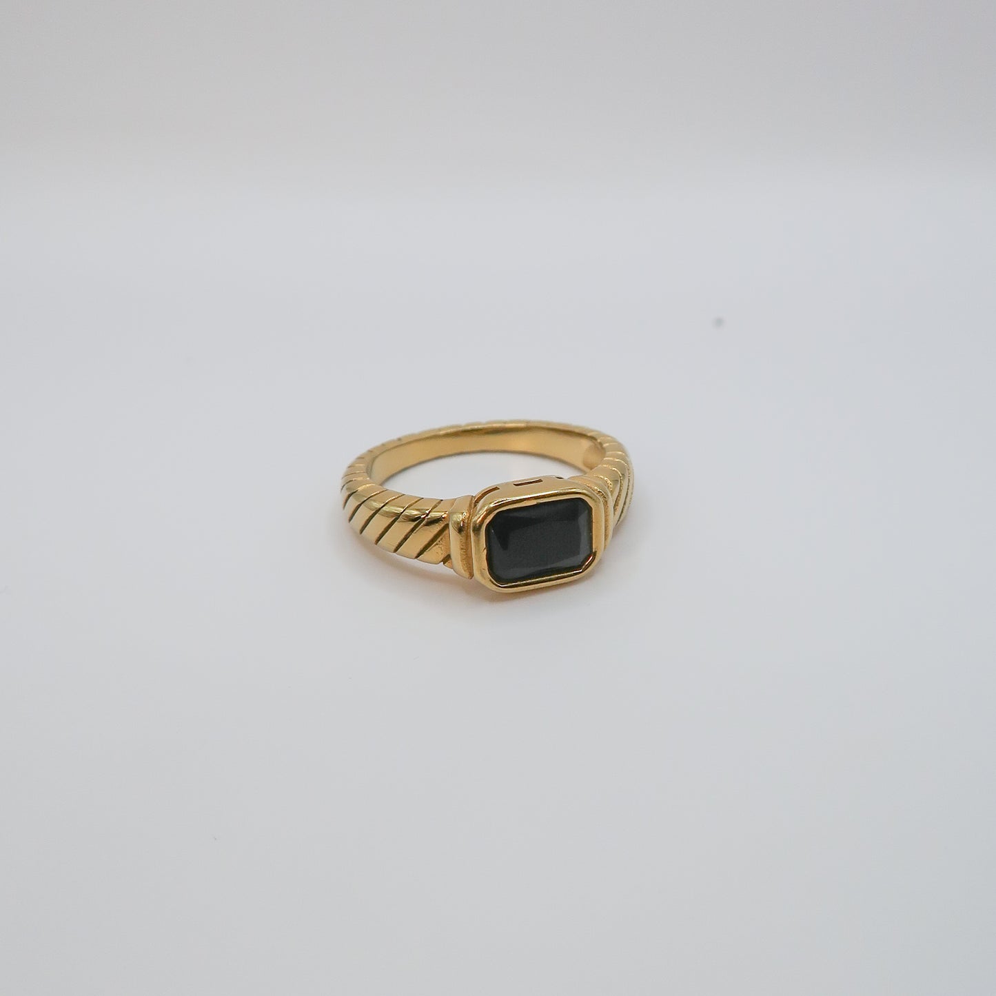 Black Stone Signet Ring