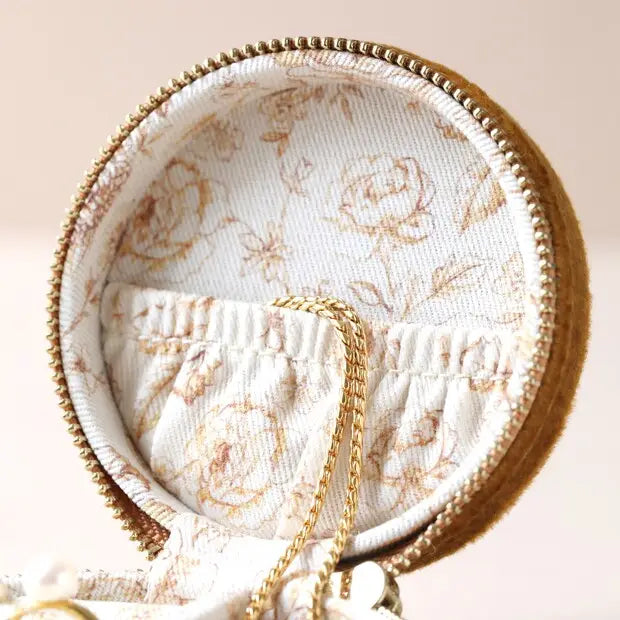 Velvet Round Mini Travel Case