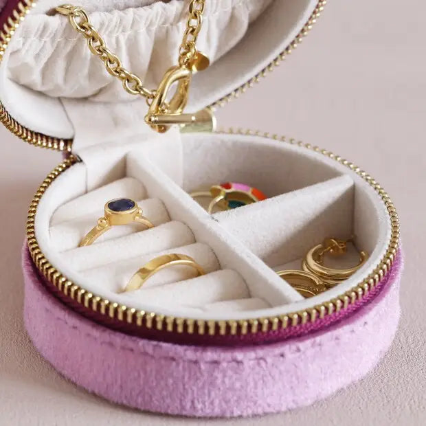 Velvet Round Mini Travel Case