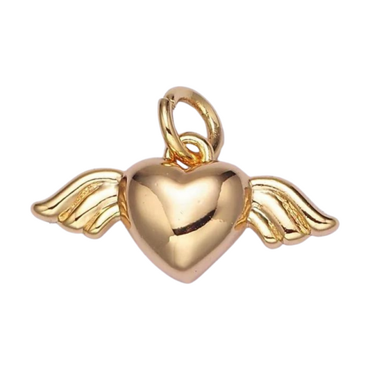 Irie Gold Heart Wings Charm