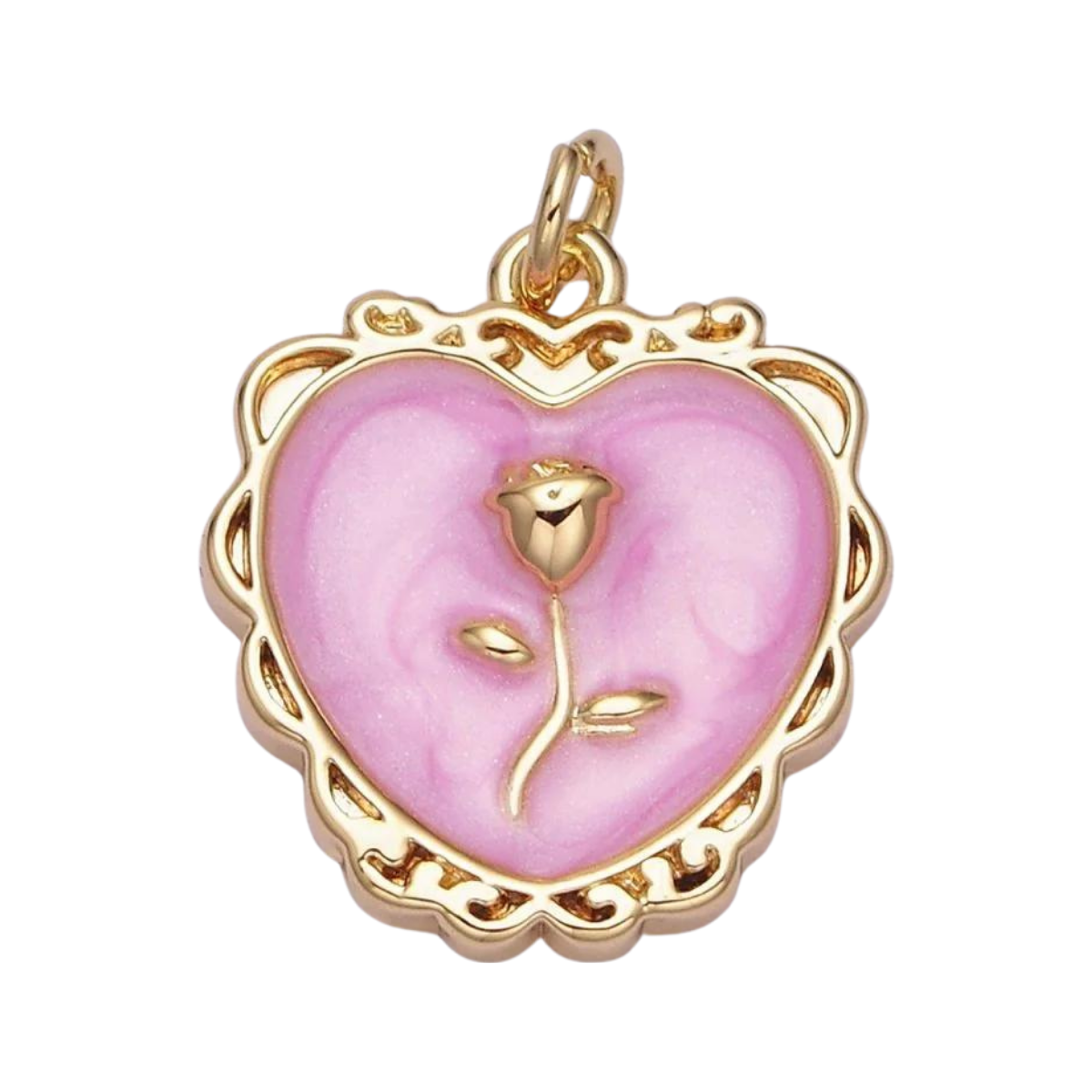 Leah Pink Heart Rose