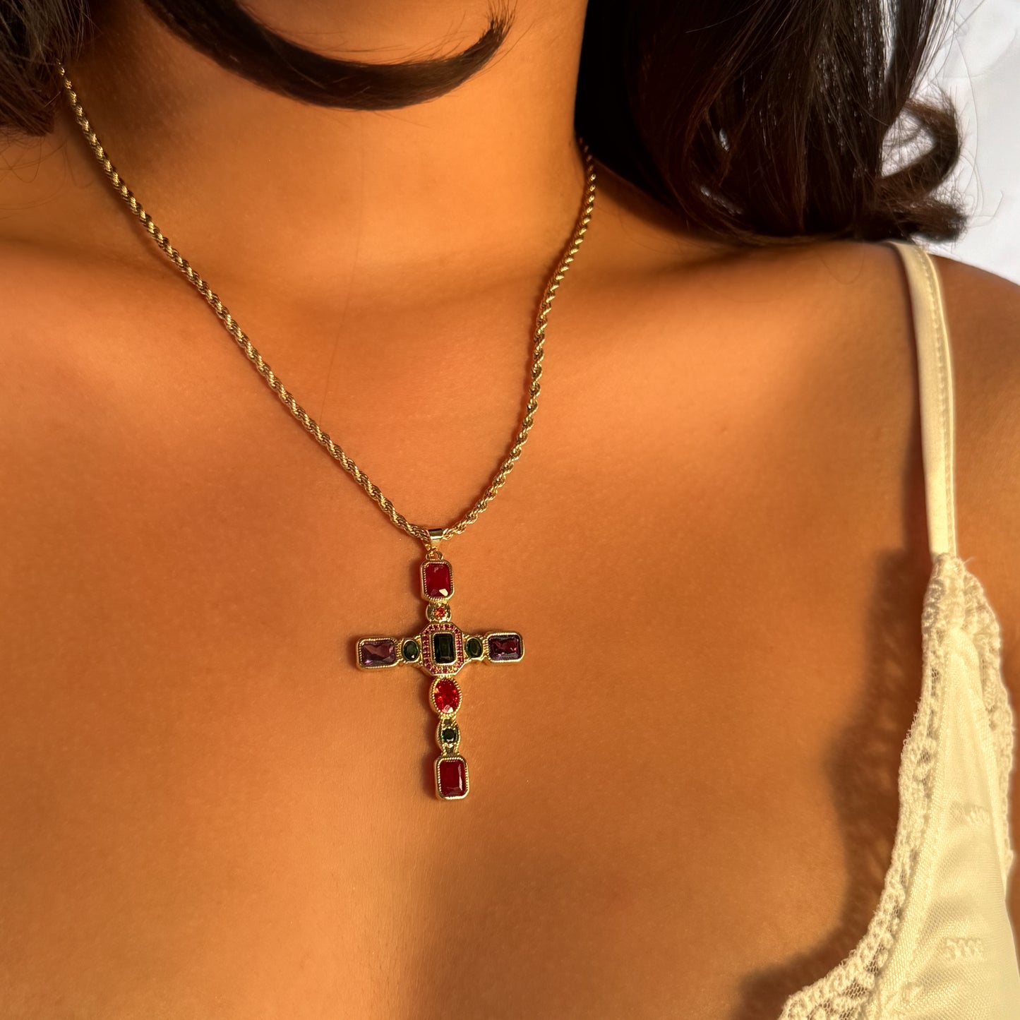 Zelena Cross Necklace