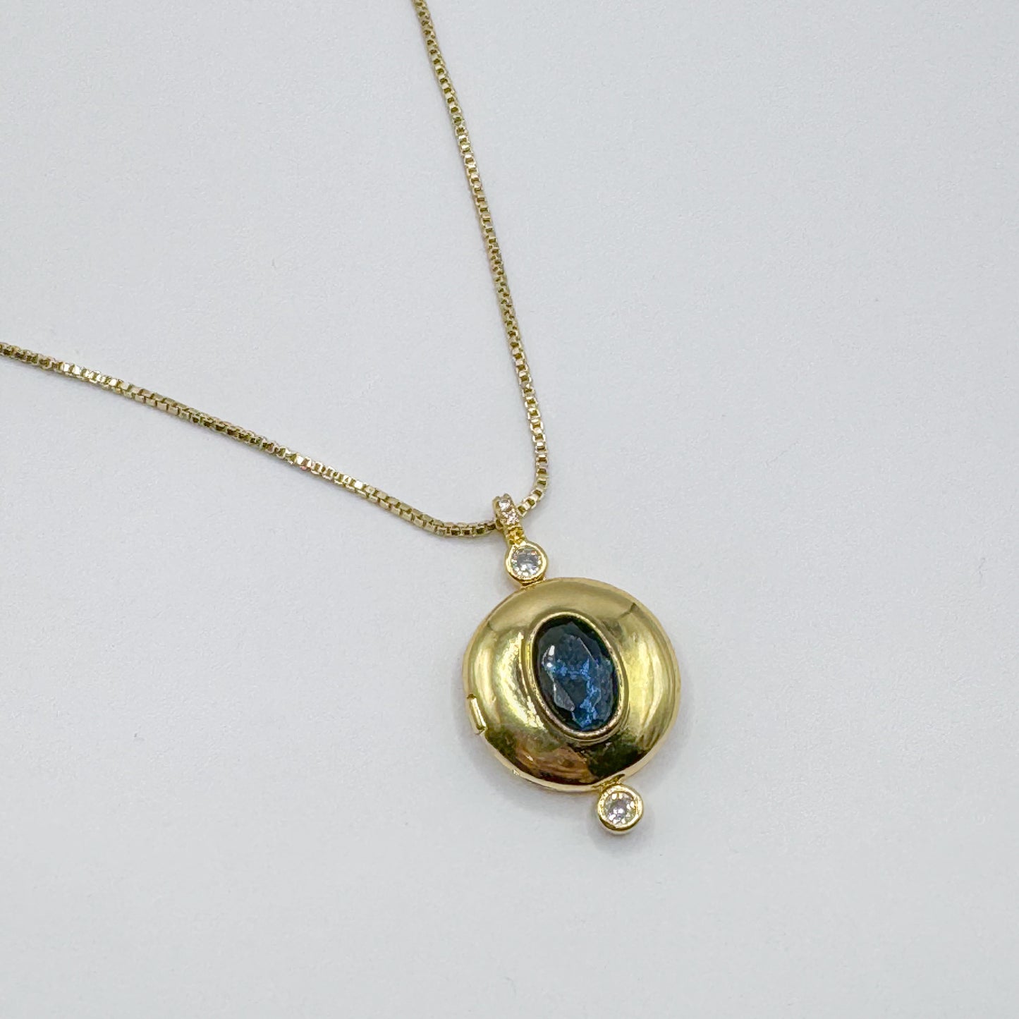 Azure Locket Necklace