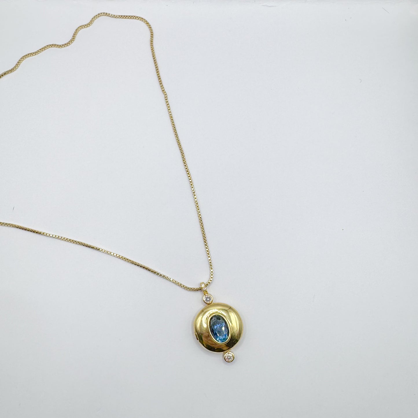 Azure Locket Necklace